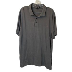 MICHAEL KORS MENS SLEEK MK POLO | dark gray | size XL